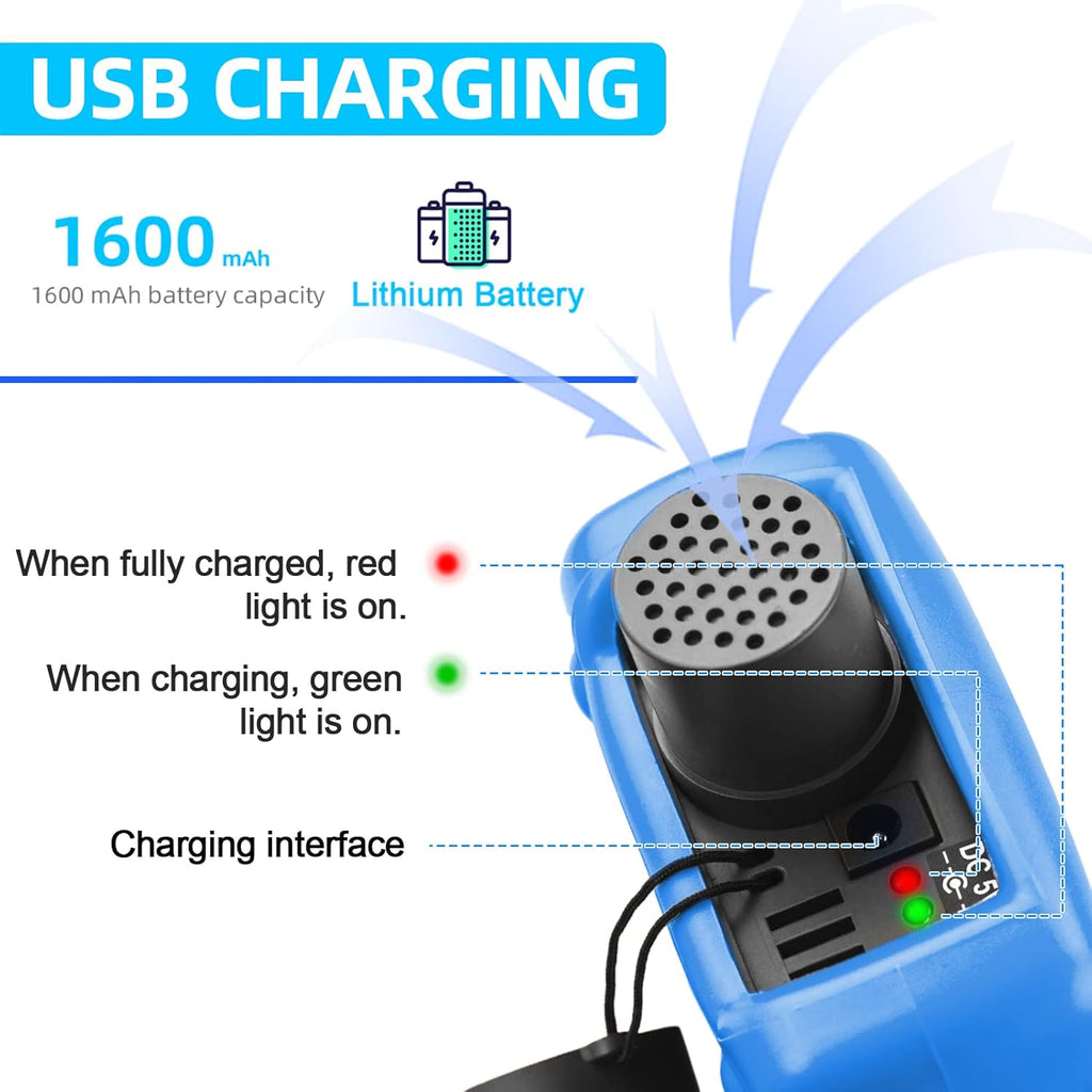 Professional Ammonia Gas Meter Detector, Digital NH3 Monitor Sensor with Range 0~100 PPM, Temperature, Humidity, Rechargeable