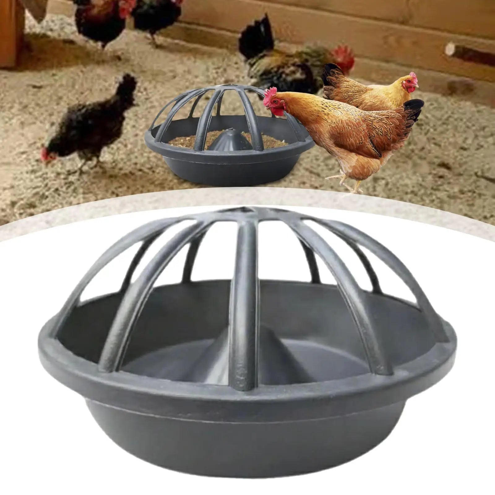 Comedero Portátil 12/18/20 Orificios para Gallinas