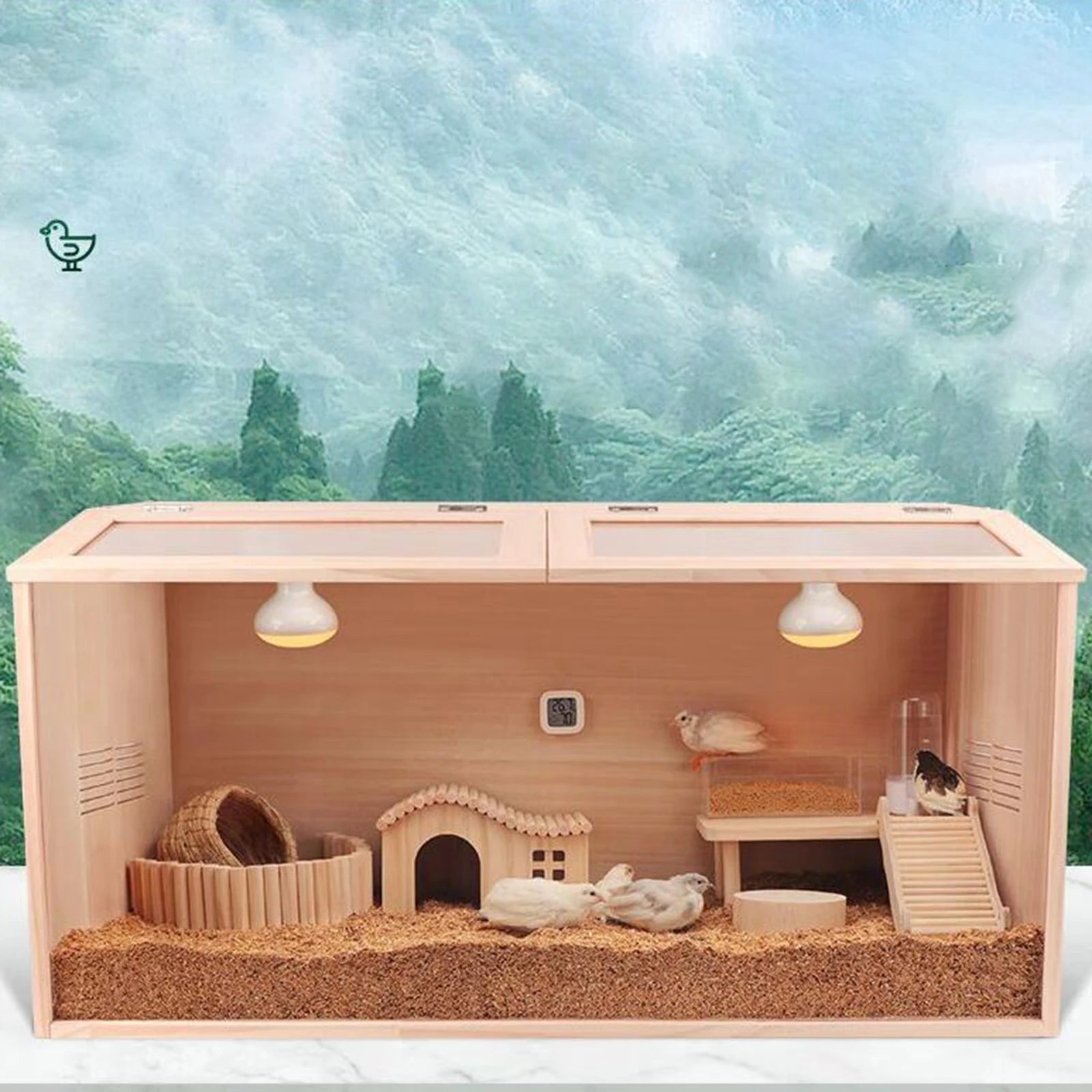 Caja de Madera para Pollitos y Animales Pequeños