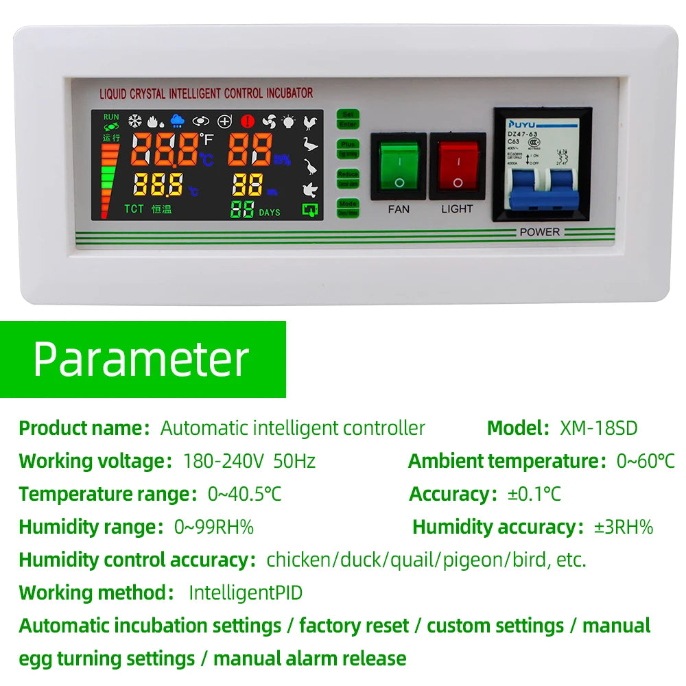 Controlador de Incubadora Digital XM-18SD