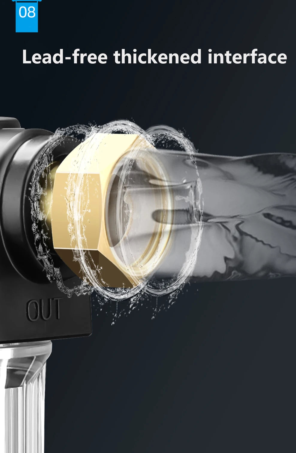 ALTHY Pre filter Whole House Spin Down Sediment Water Filter Central Prefilter Purifier System Backwash Stainless Steel Mesh