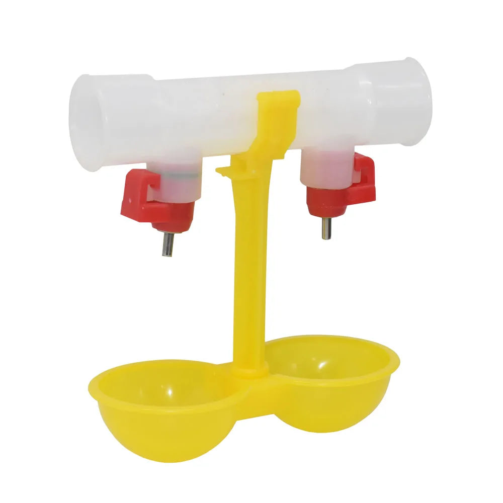 Bebedero Doble con Niple 25mm para Gallinas 10 Pcs