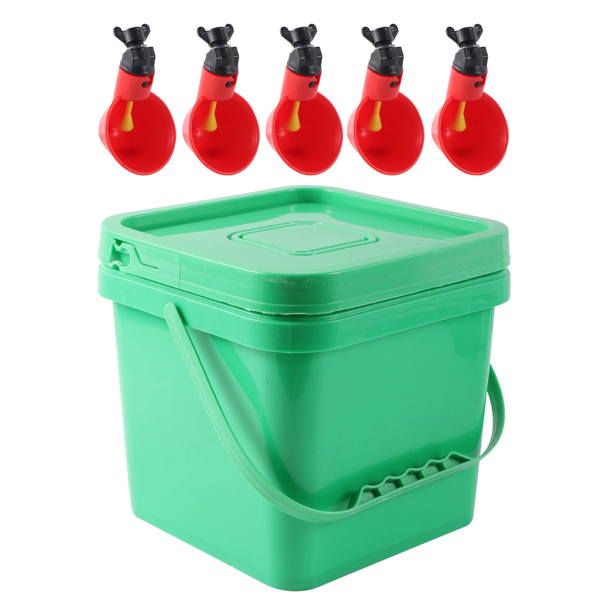 Cubo Bebedero para Pollos 5L con Tazas para Beber
