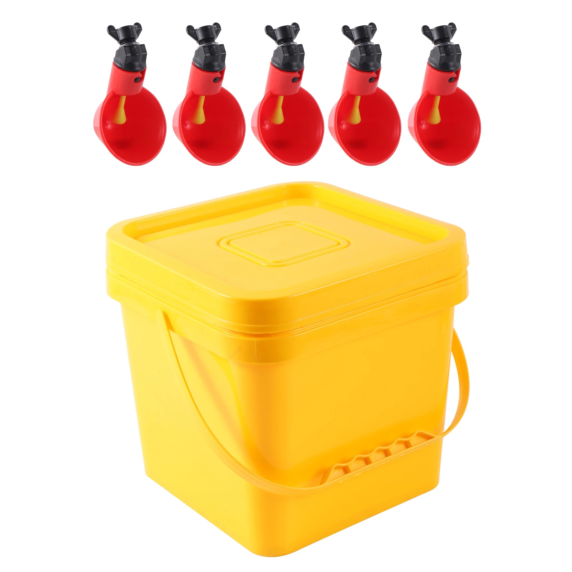 Cubo Bebedero para Pollos 5L con Tazas para Beber