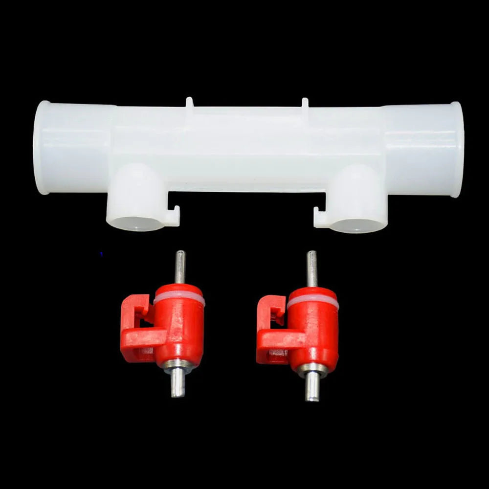 Bebedero Doble con Niple 25mm para Gallinas 10 Pcs