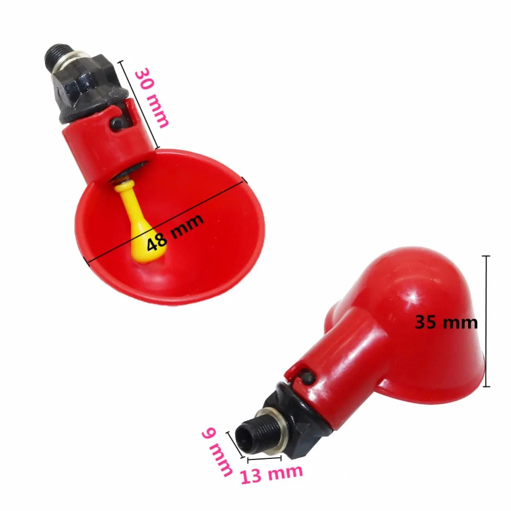 Vasos Automáticos de Agua para Pollos y Codornices