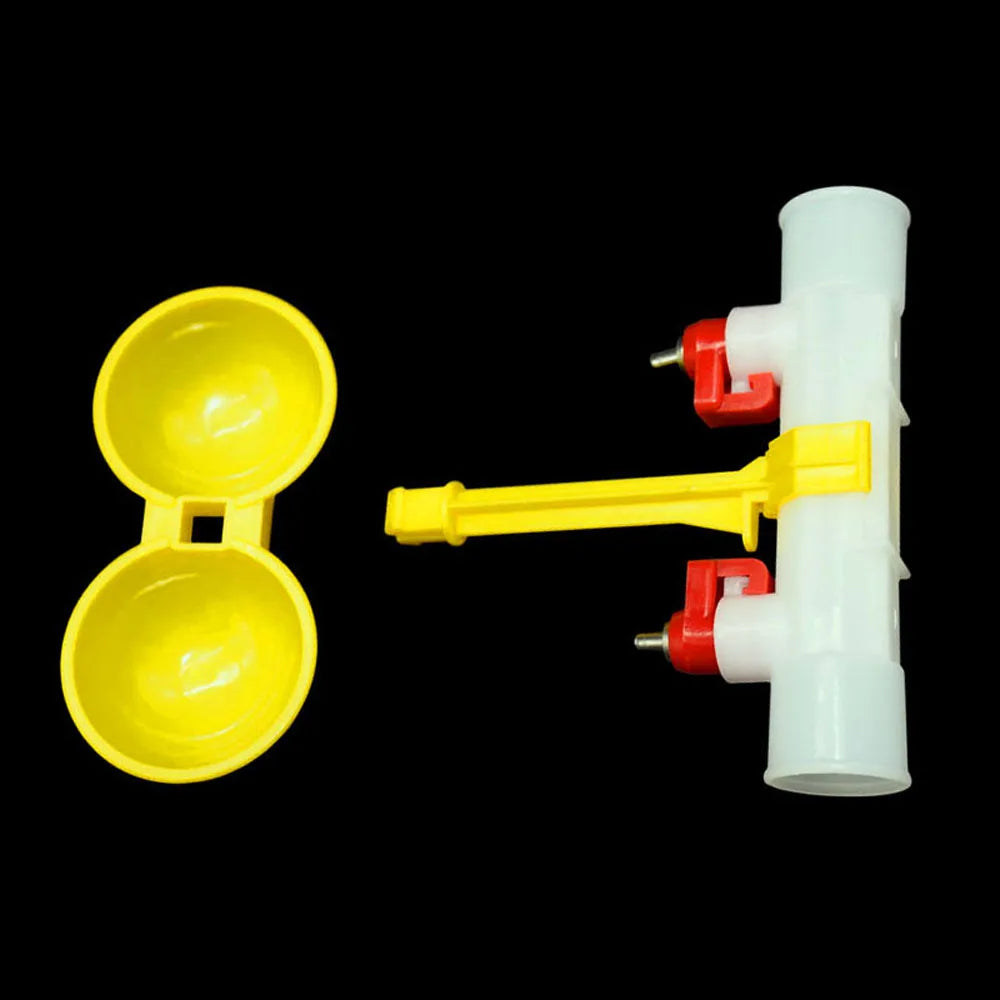 Bebedero Doble con Niple 25mm para Gallinas 10 Pcs