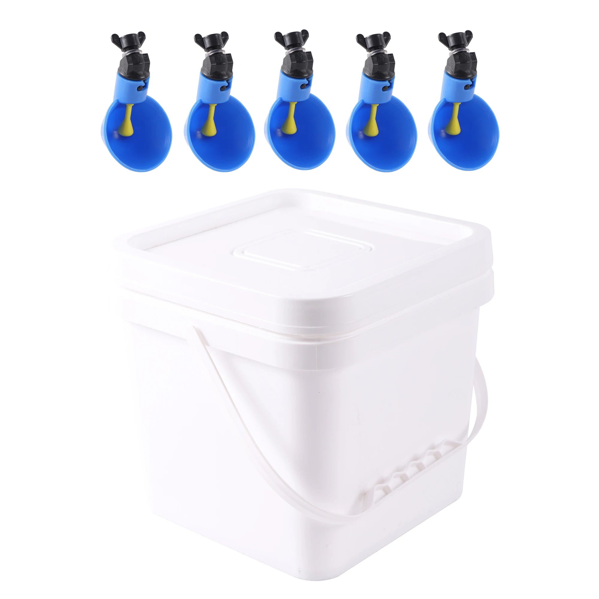 Cubo Bebedero para Pollos 5L con Tazas para Beber