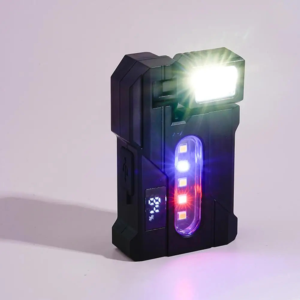 Portable Flashlight Ajustable-angle Magnetic Rechargeable Multifunctional Flashlights Outdoor Red and Blue Warning Work Lights