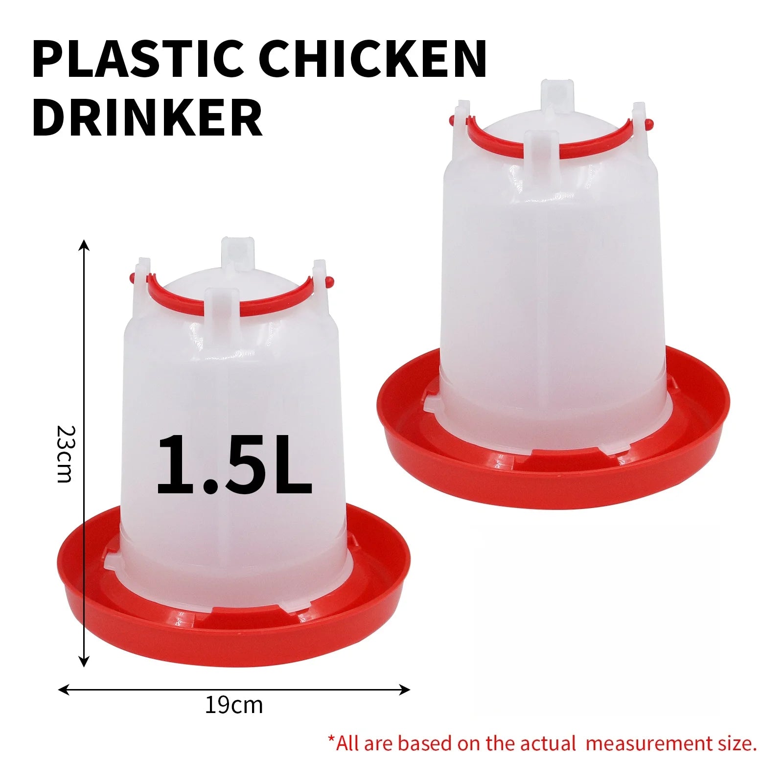 Cubo de agua automático para pollo, dispositivo de alimentación de gallina, gallo, gallina, suministro de agua de granja, 1/1, 5/2/3/4/5/6/8/11/14/16/18L