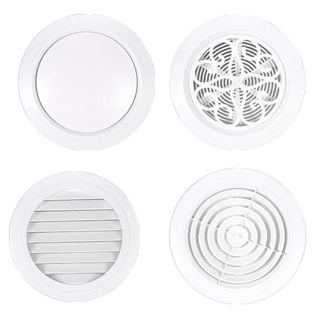 Adjustable Air Ventilation Cover Round Ducting Ceiling Wall Hole Decorative ABS Air Vent Grille Louver Vents Cap For Wall