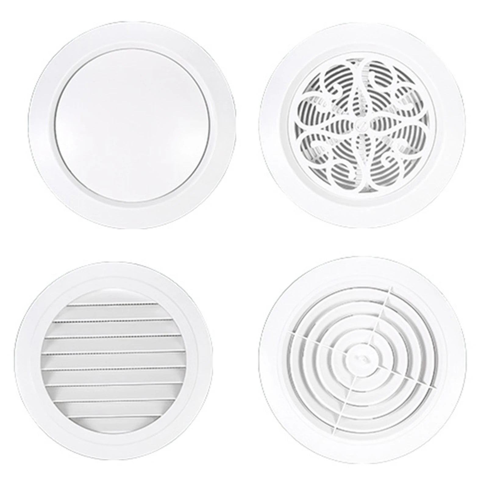 Adjustable Air Ventilation Cover Round Ducting Ceiling Wall Hole Decorative ABS Air Vent Grille Louver Vents Cap For Wall