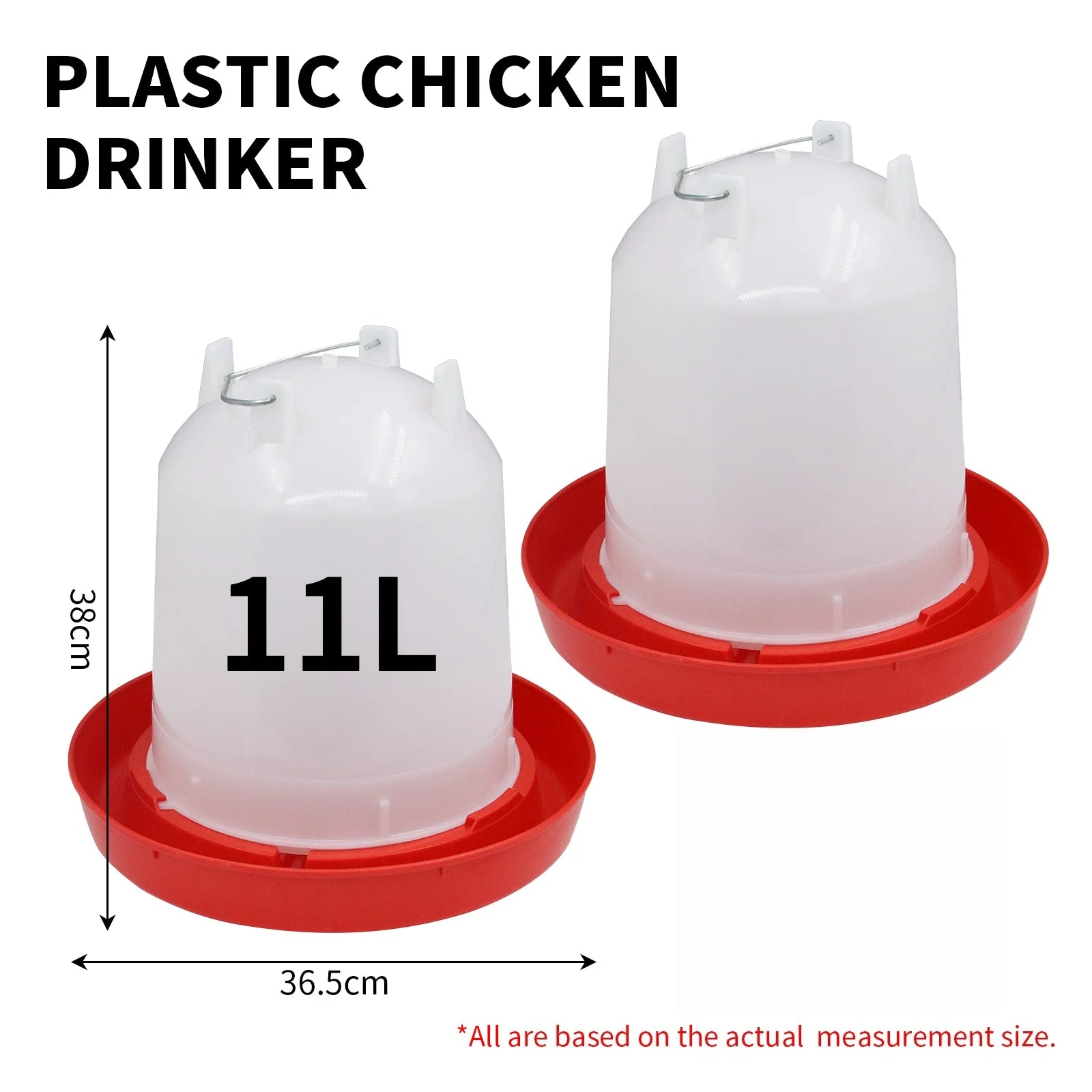 Cubo de agua automático para pollo, dispositivo de alimentación de gallina, gallo, gallina, suministro de agua de granja, 1/1, 5/2/3/4/5/6/8/11/14/16/18L