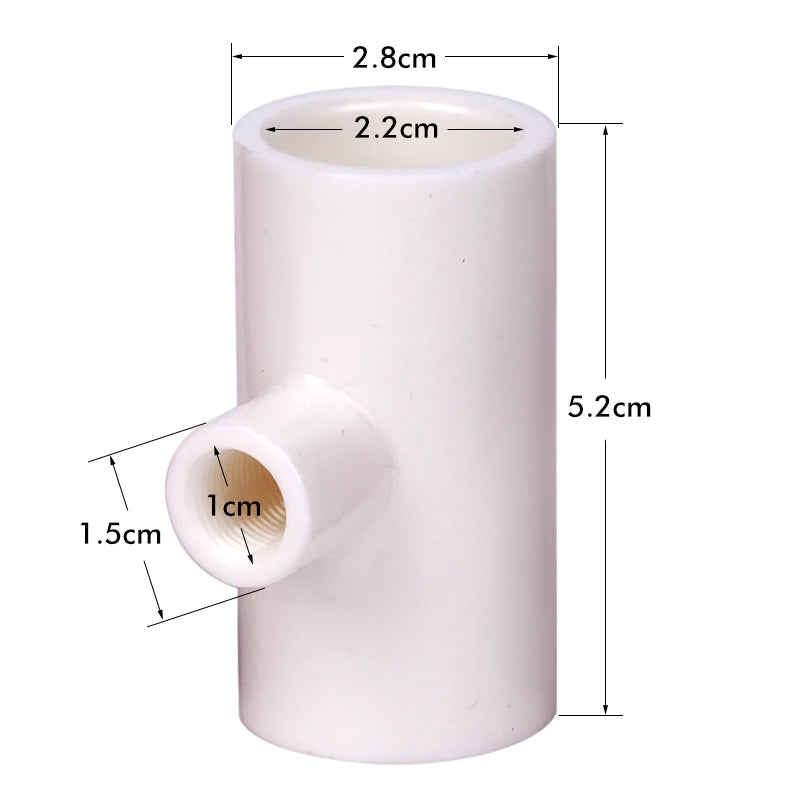 Manguera de Bebedero para Pollos 10 Uds, Tubo en T de PVC 1/2 Pulgada