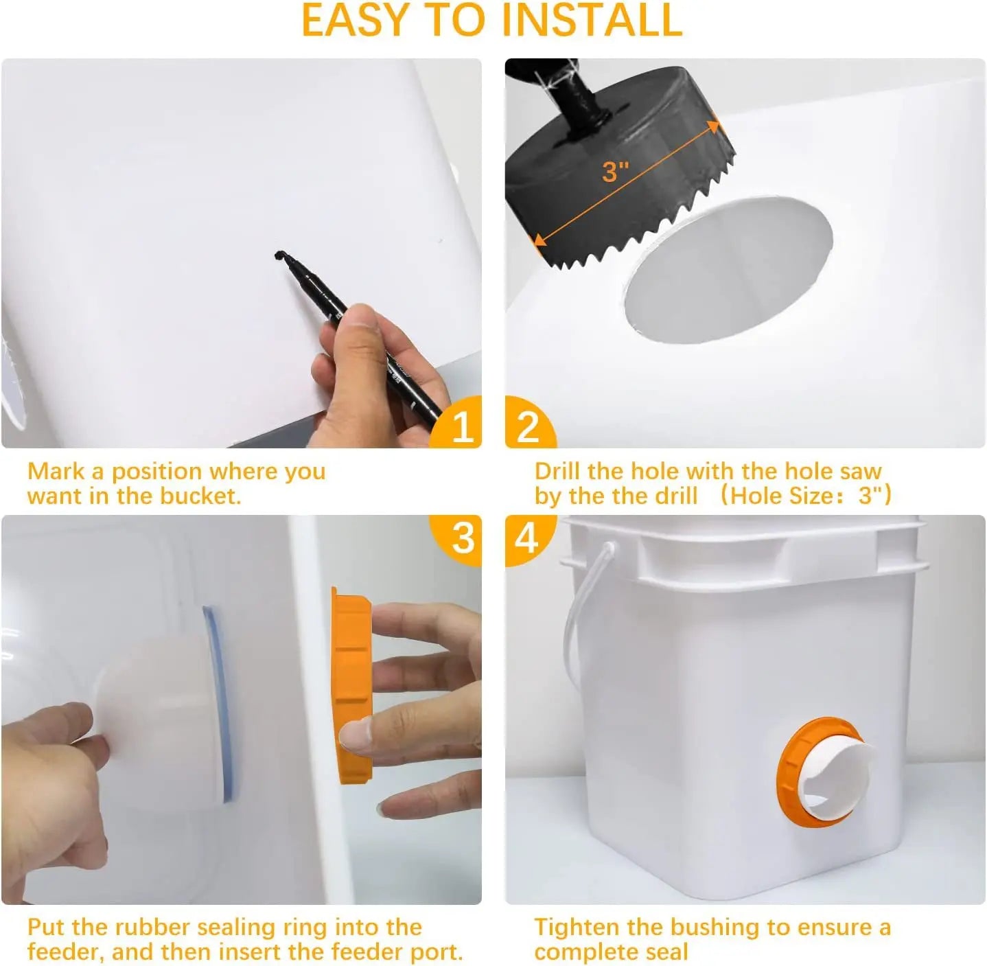 Poultry Pro Feeder Rainproof Chicken Feeder DIY Automatic Poultry Feed Bucket Self Gravity Feeding Of Chicken And Duck