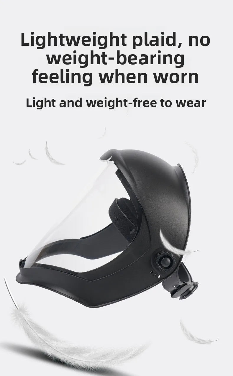 Full Face Protective Safe Mask, Anti Fog, Anti Impact, Anti Splash, Head Mounted Transparent Dust-proof and Oil Fume Proof Mask