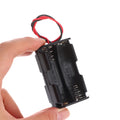 AA Battery Holder 6V For 4 X Batteries Black Plastic Storage Box Case Dual Layers With Wire Lead