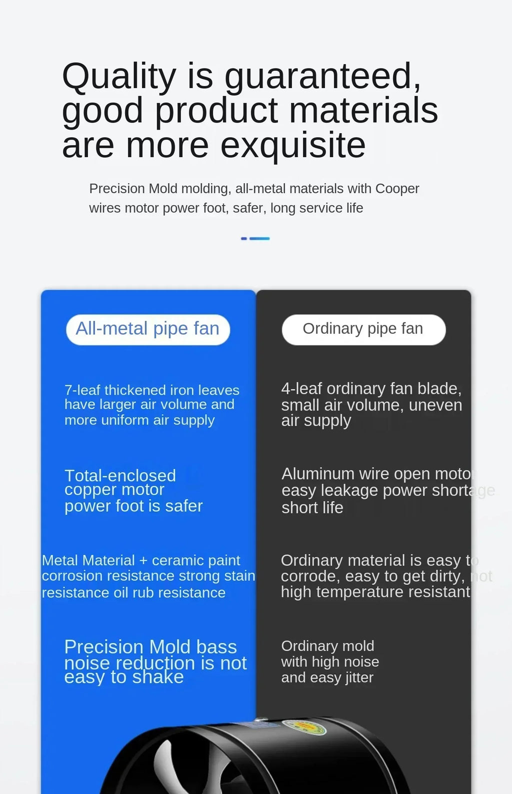 4''6''8'' Pipe kitchen toilet exhaust fan louver exhaust fan air ventilation ceiling booster Blower metal exhaust fan