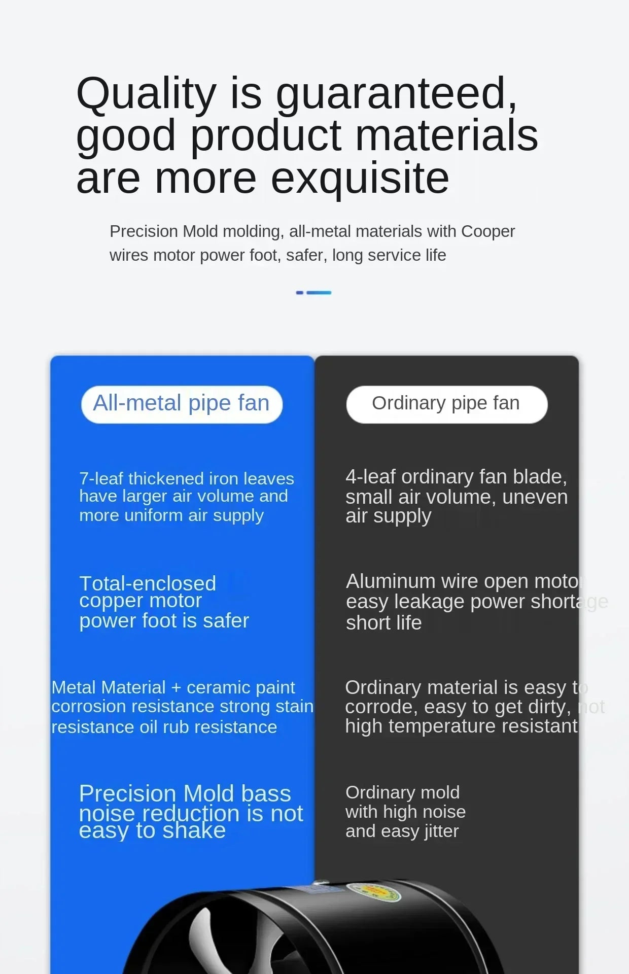 4''6''8'' Pipe kitchen toilet exhaust fan louver exhaust fan air ventilation ceiling booster Blower metal exhaust fan