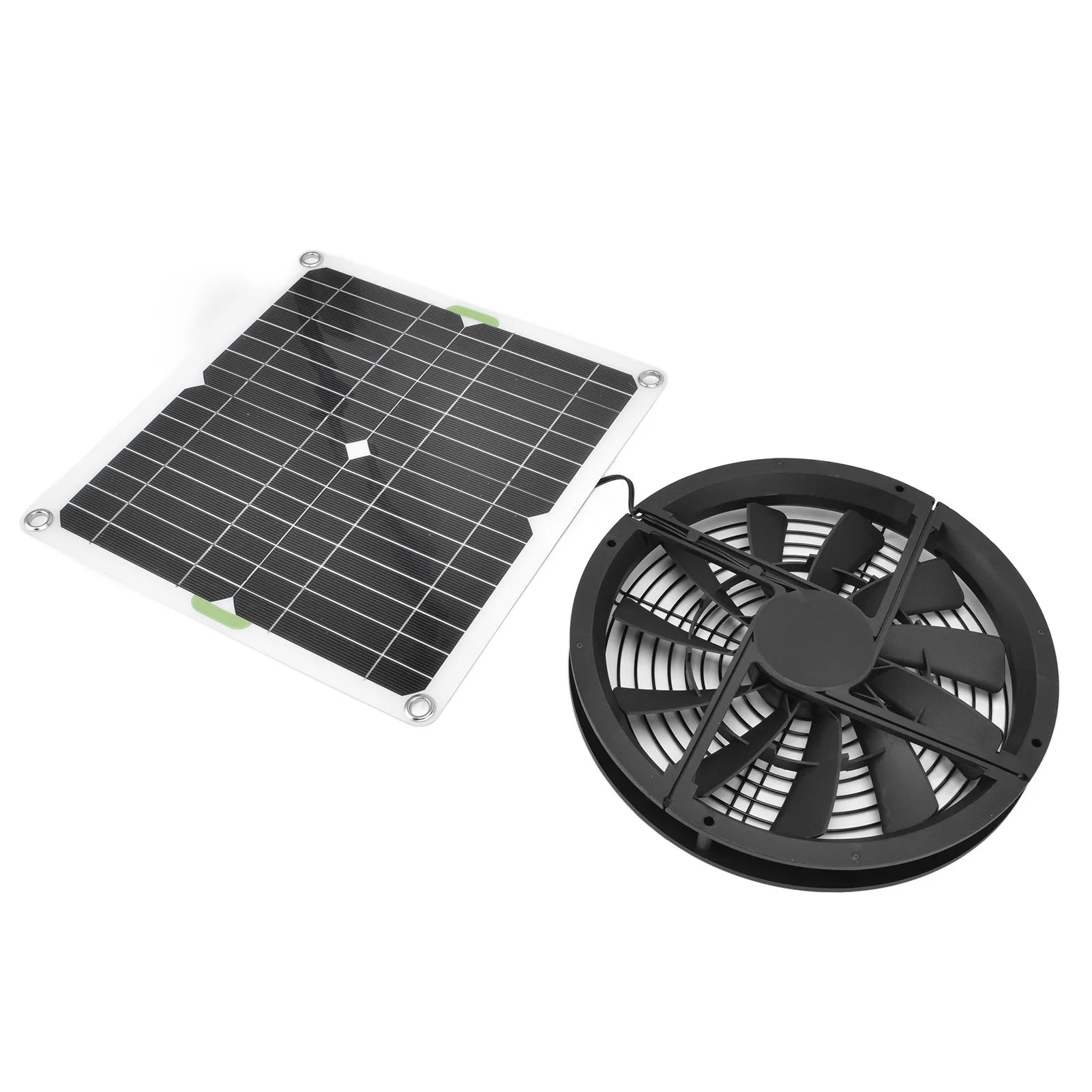 Kit Ventilador Solar 100W 10" para Gallinero e Invernadero