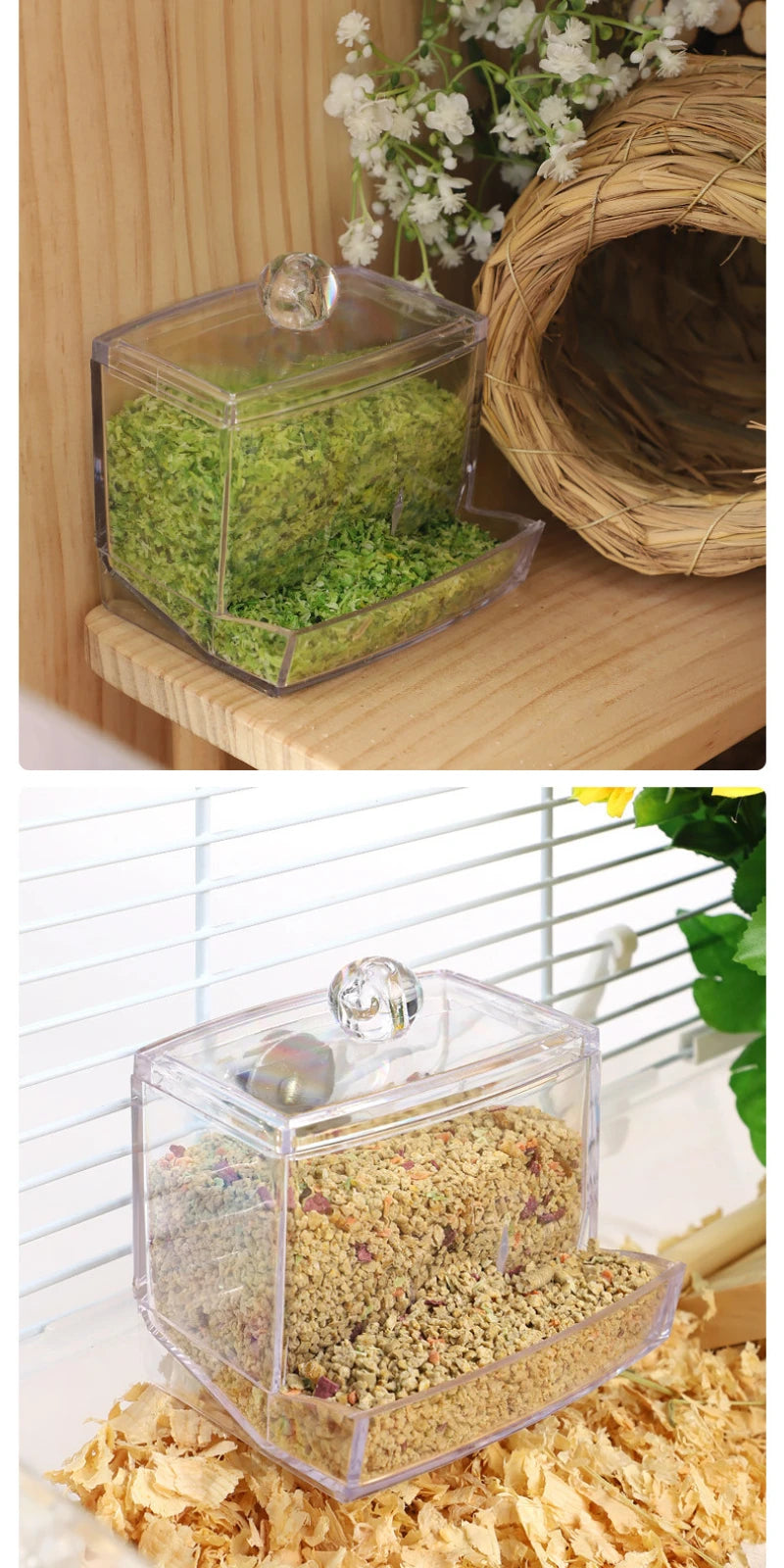 Foraging Feeder for Birds Parrot Automatic Quail Feeder Cage Bird Feeding System Cage Accessories for Parakeet Quail Pet Chicken