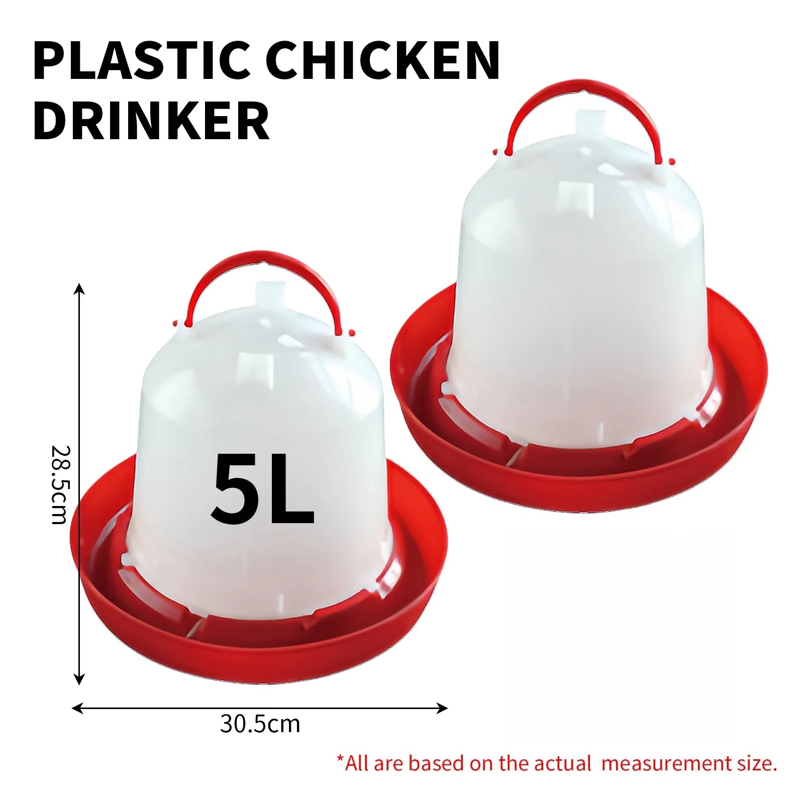 Cubo de agua automático para pollo, dispositivo de alimentación de gallina, gallo, gallina, suministro de agua de granja, 1/1, 5/2/3/4/5/6/8/11/14/16/18L