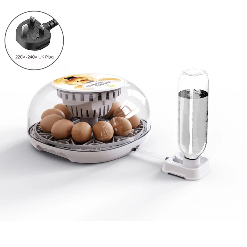 Incubadora de huevos de ganso y pollo pequeño para el hogar, agregue automáticamente el agua, Control inteligente de temperatura, 12 incubadoras