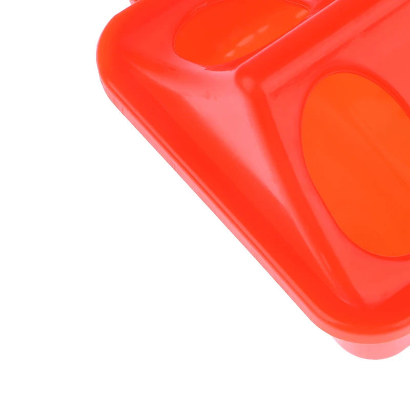 1 Pc Double Row 12/18 Holes Poultry Ground Feeder Plastic Clamshell Feeding Chicken Groove Farm Breeding Supplies