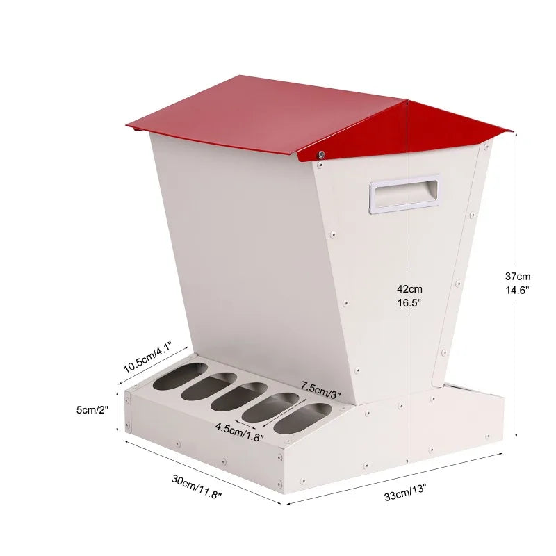 Comedero Vertical Automático de Acero para Pollos