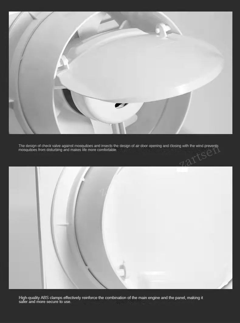 220V 4 inch 6 inch 8inch Hanging Wall White Ventilador Small Ventilator Extractor Exhaust Fans Toilet Bathroom Kitchen Fan