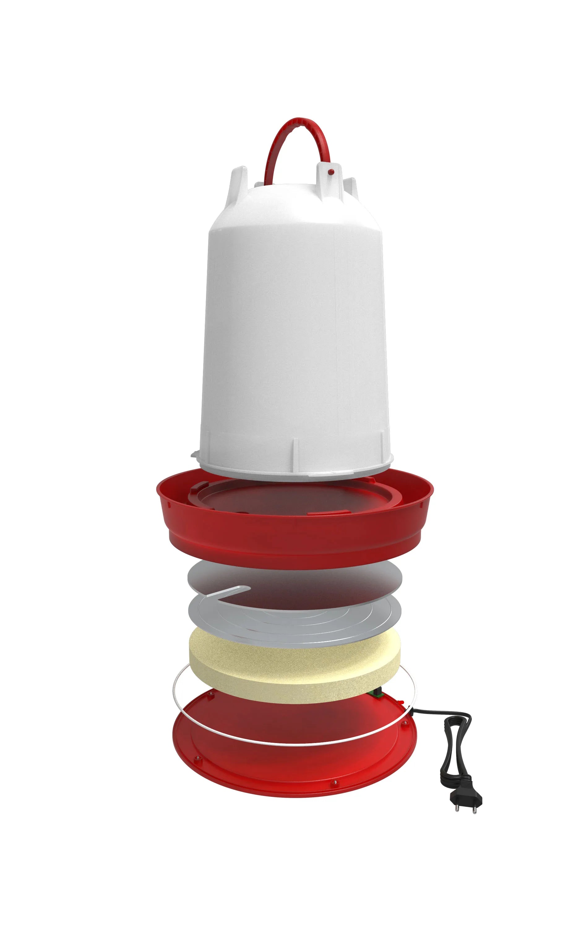 Bebedero Calefactado para Pollos y Aves de Corral 11L/14L