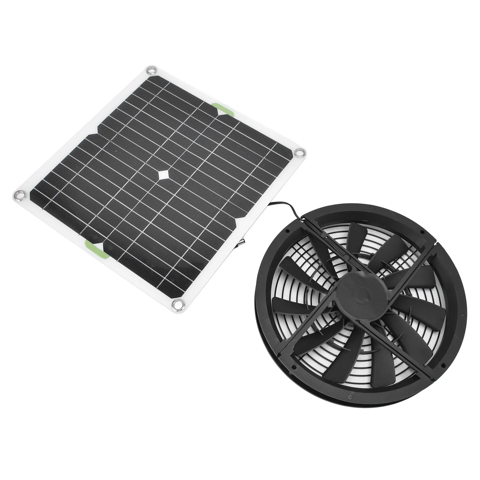 Kit Ventilador Solar 100W 10" para Gallinero e Invernadero