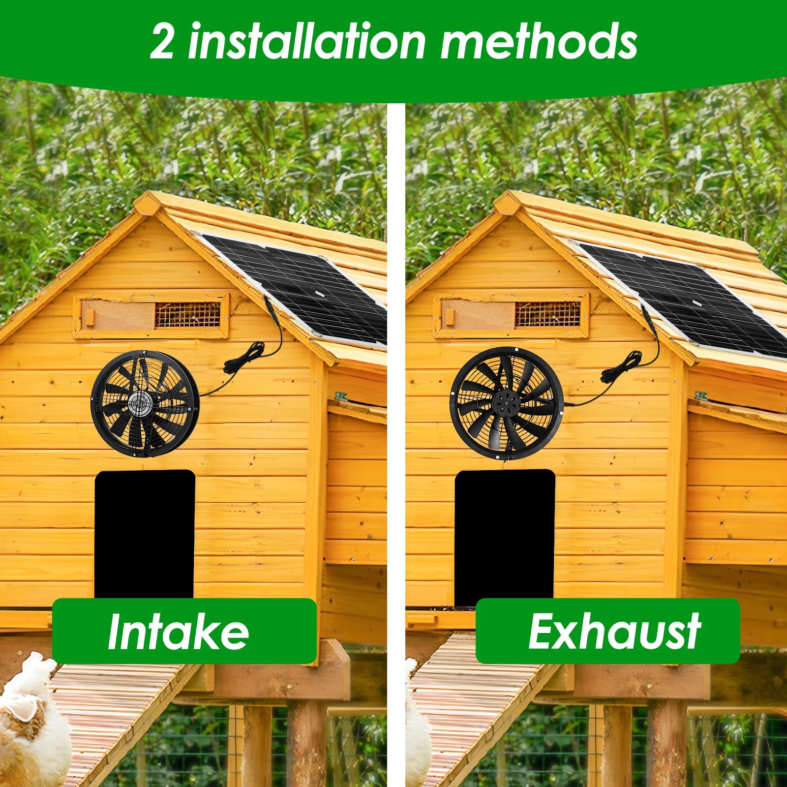 Ventilador Solar 100W para Gallinero