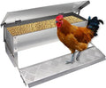 Comedero Automático de Acero Inoxidable 11LB para Gallinas
