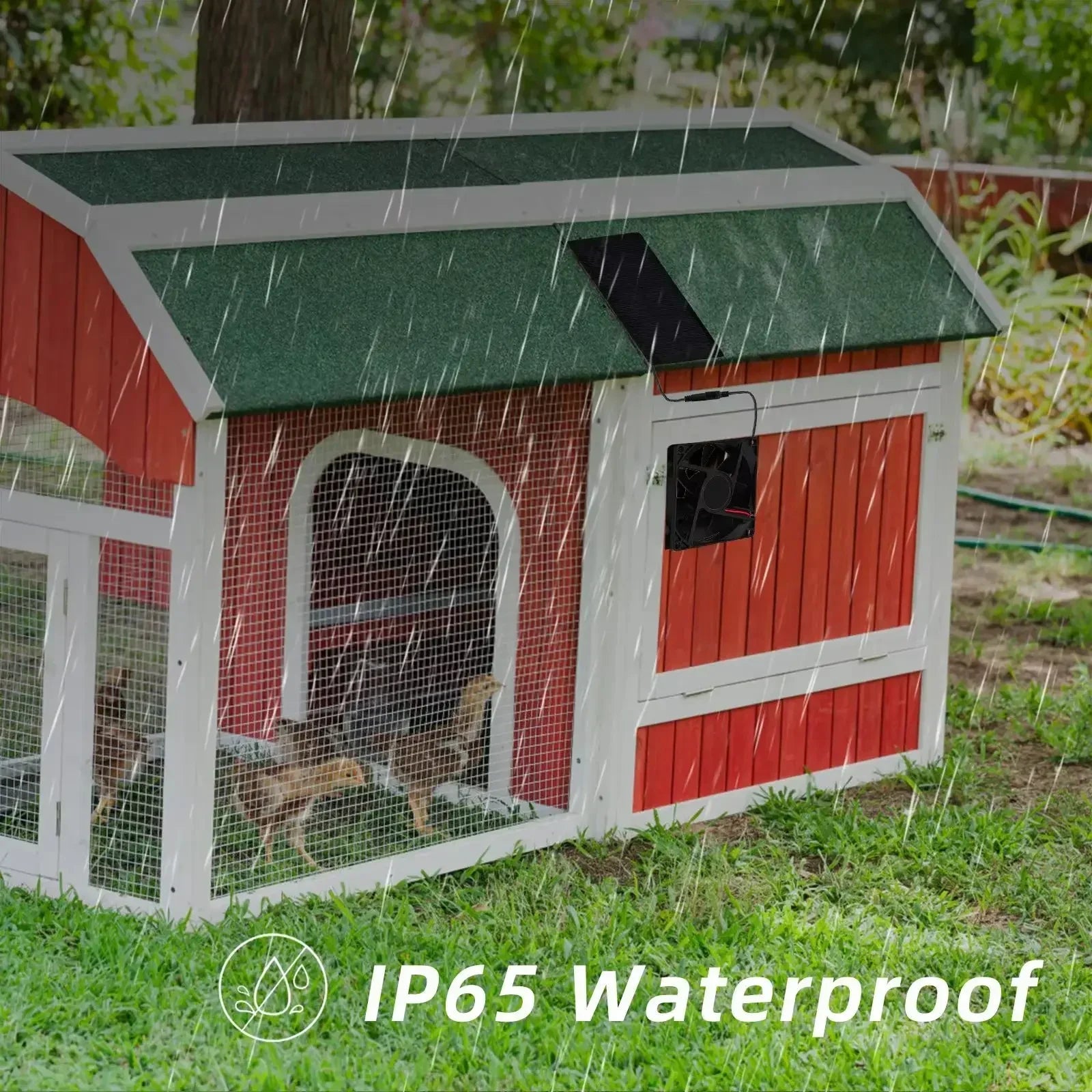 Small Solar Exhaust Fan Mini Cooling Fan Solar Powered Fan Wit Outdoor, Utility Room, Pet House, Chicken House, Dog House