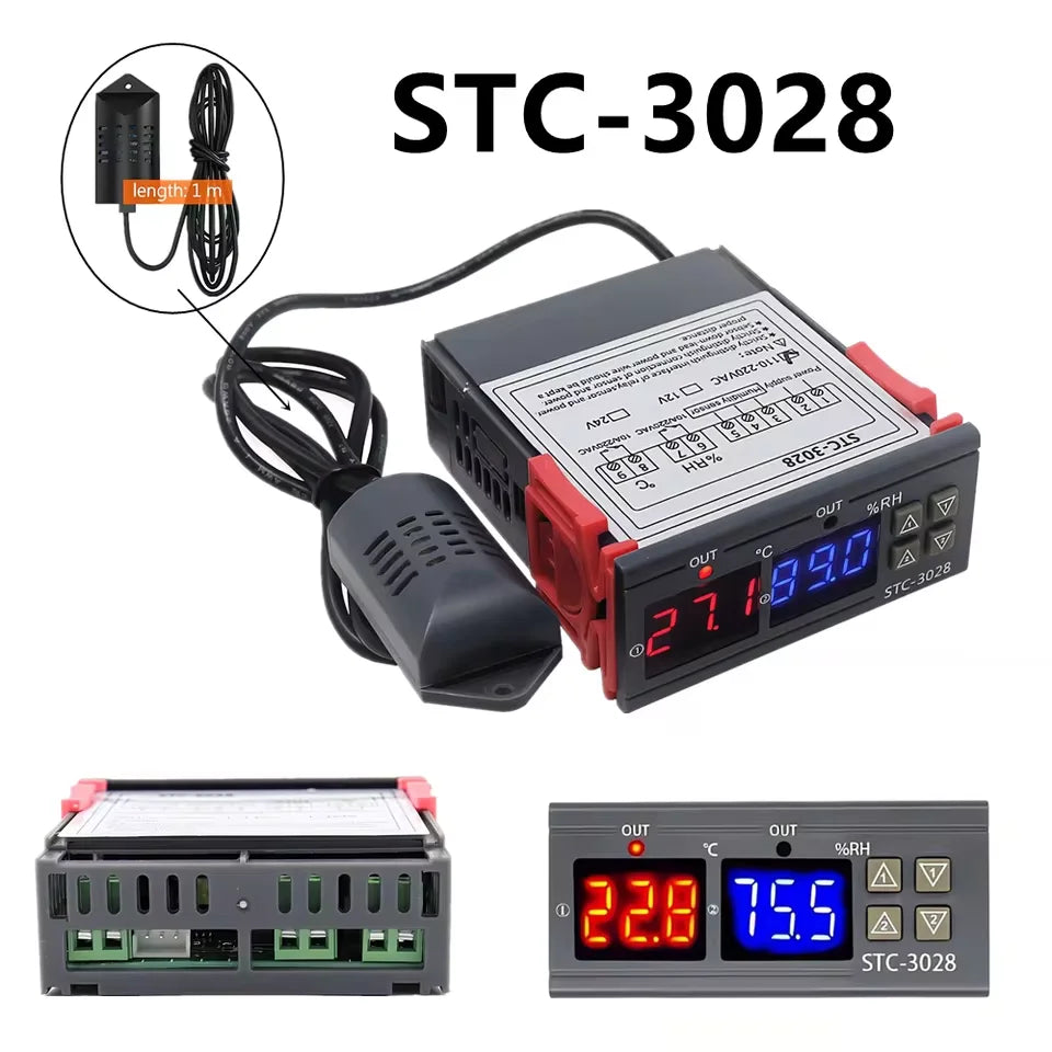 Controlador Digital STC-3028 Temperatura y Humedad