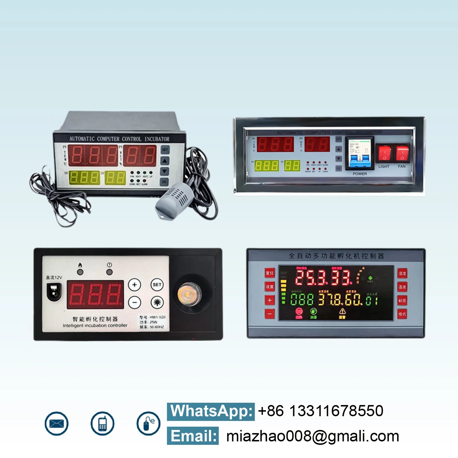 Controlador Digital de Temperatura y Humedad para Incubadora