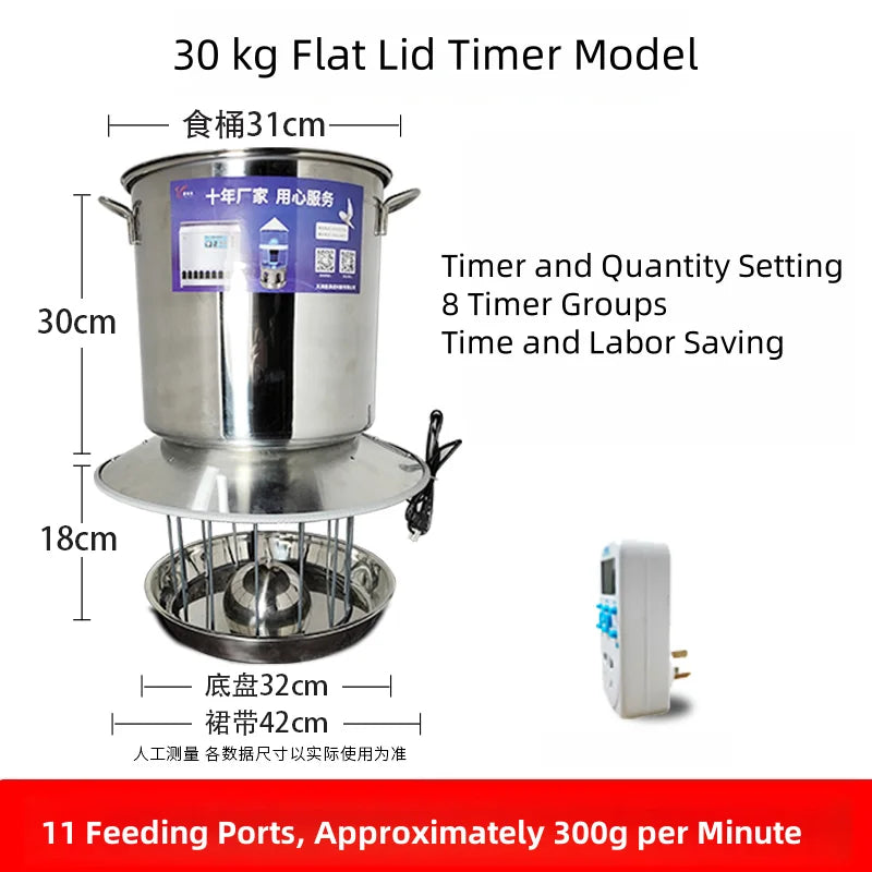 Comedero Automático para Pollos con WiFi y Energía Solar