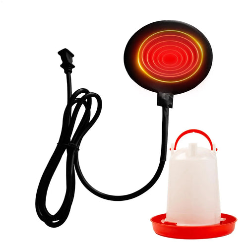 Almohadilla térmica para bebedero de aves de corral, 20W, prevención de congelación, fácil de limpiar, base calentadora de silicona para bebedero de pollos, patos, gansos y palomas