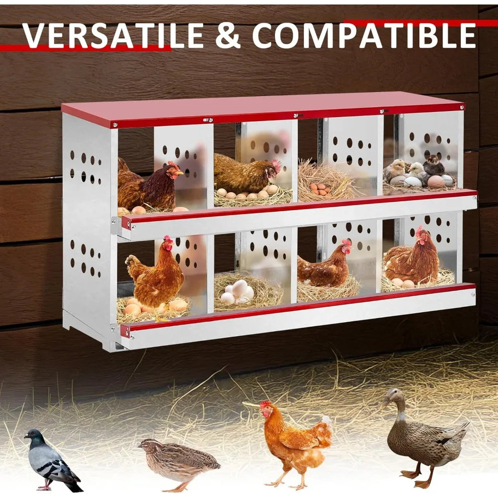 Caja de Nidificación para Gallinas 8 Compartimentos