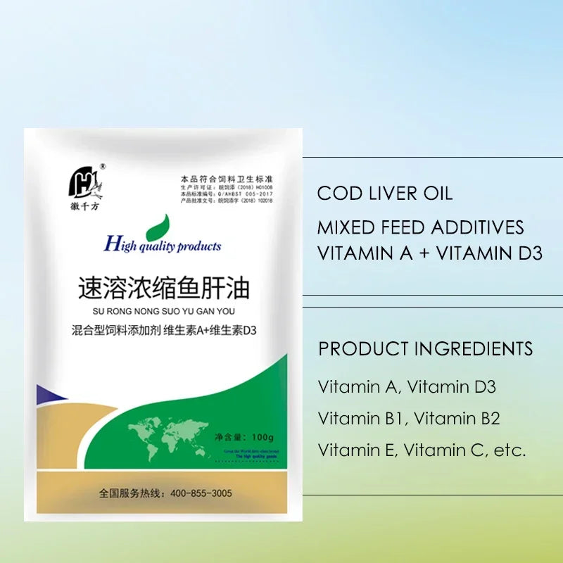 Vitamina ADE Concentrada 100g para Gallinas y Pollos