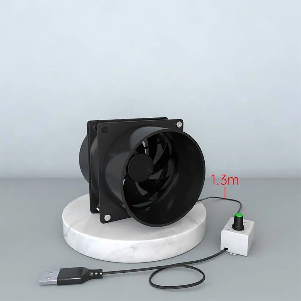 1Pcs Adjustable Speed USB Exhaust Fan Duct Air Ventilation with Pipe Air Blower Simple Mini Fume Absorber