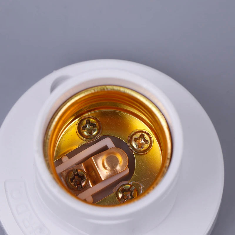 LED Lighting Bulb Socket E27 Socket 10A Flat Head Screw Rotatable Straight And Oblique 230V White Socket Light Fitting