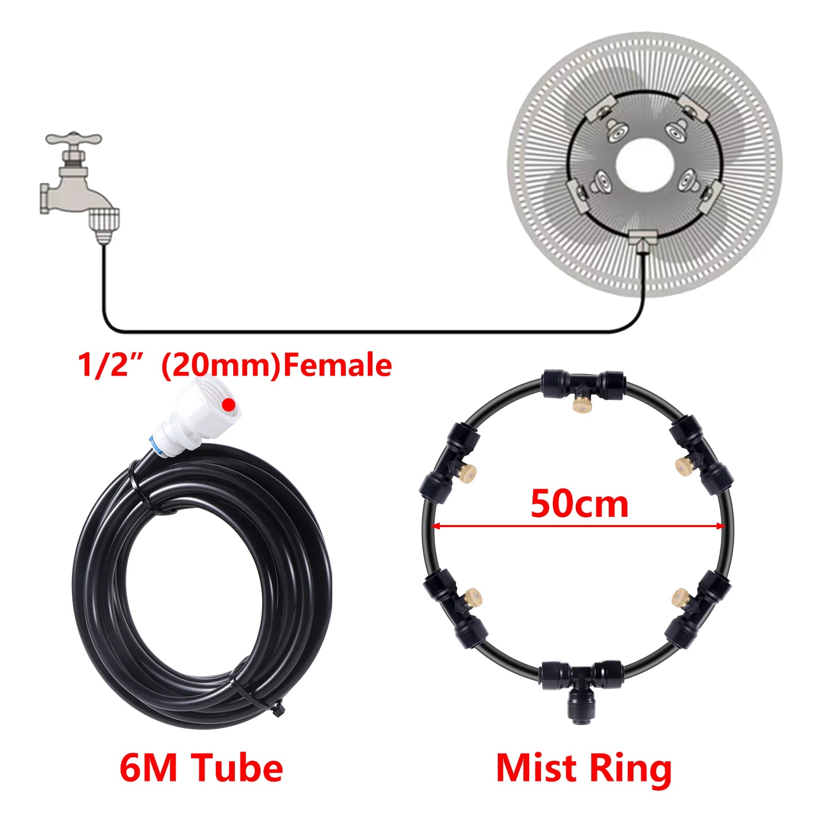 Kit Nebulización 2–4 Bar para Enfriamiento de Gallineros