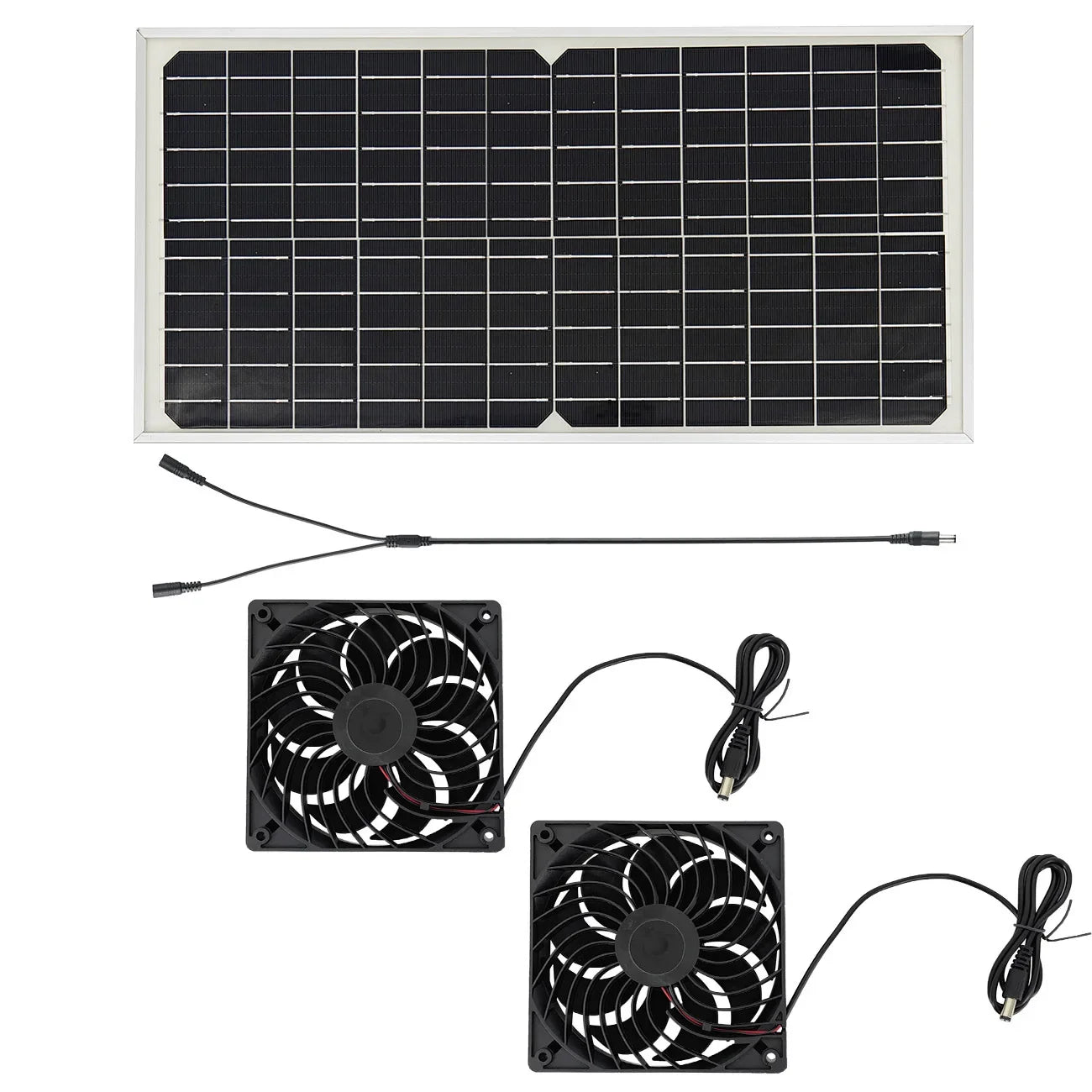 Extractor Solar Doble para Gallinero e Invernadero