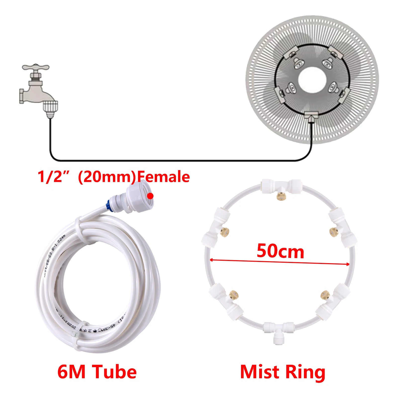 Kit Nebulización 2–4 Bar para Enfriamiento de Gallineros