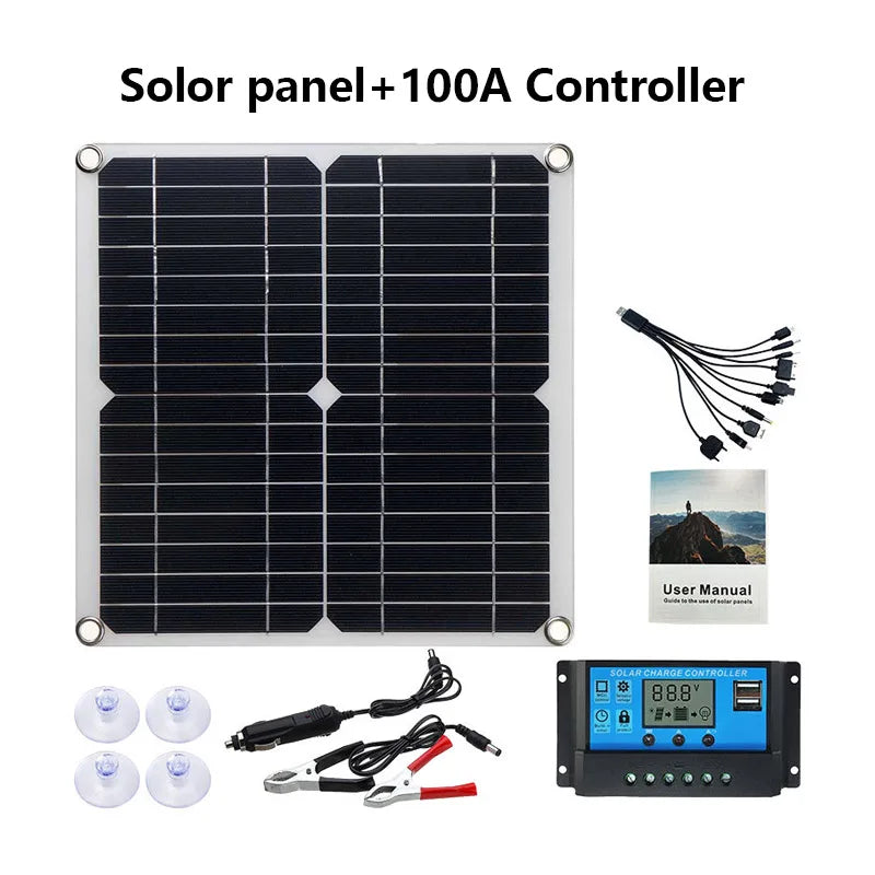 Ventilador Solar Portátil 500W para Mascotas y Gallineros