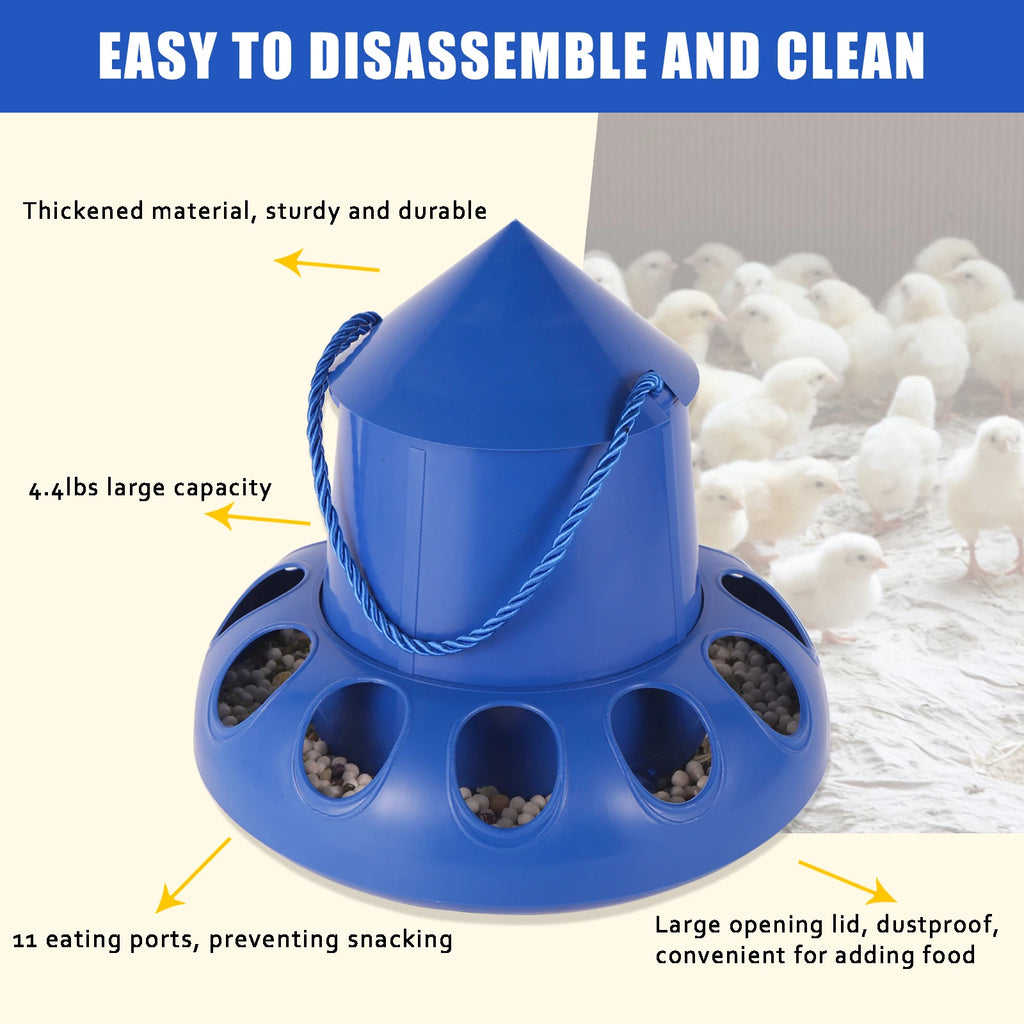 Alimentador Automático de 11 Agujeros para Aves