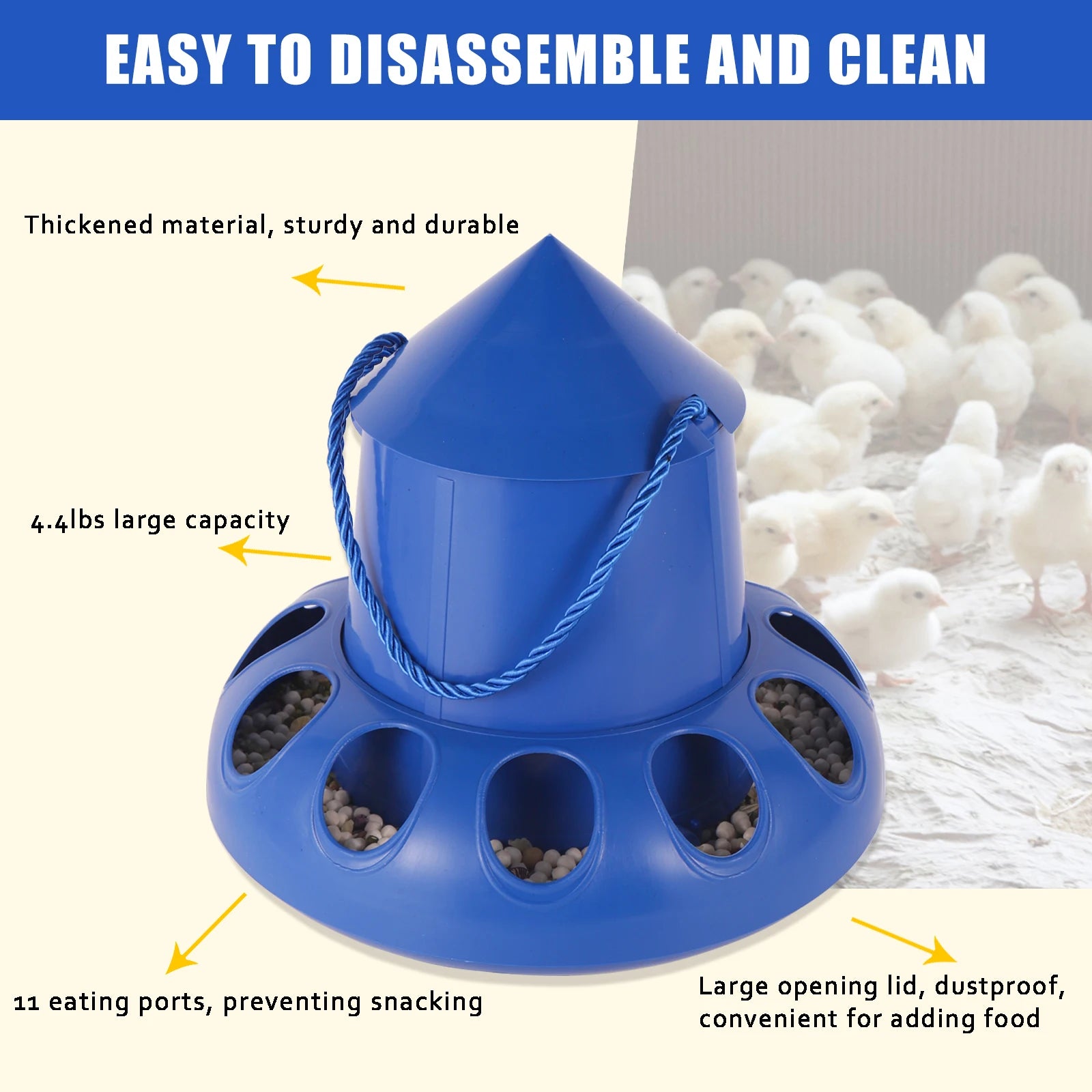 Alimentador Automático de 11 Agujeros para Aves