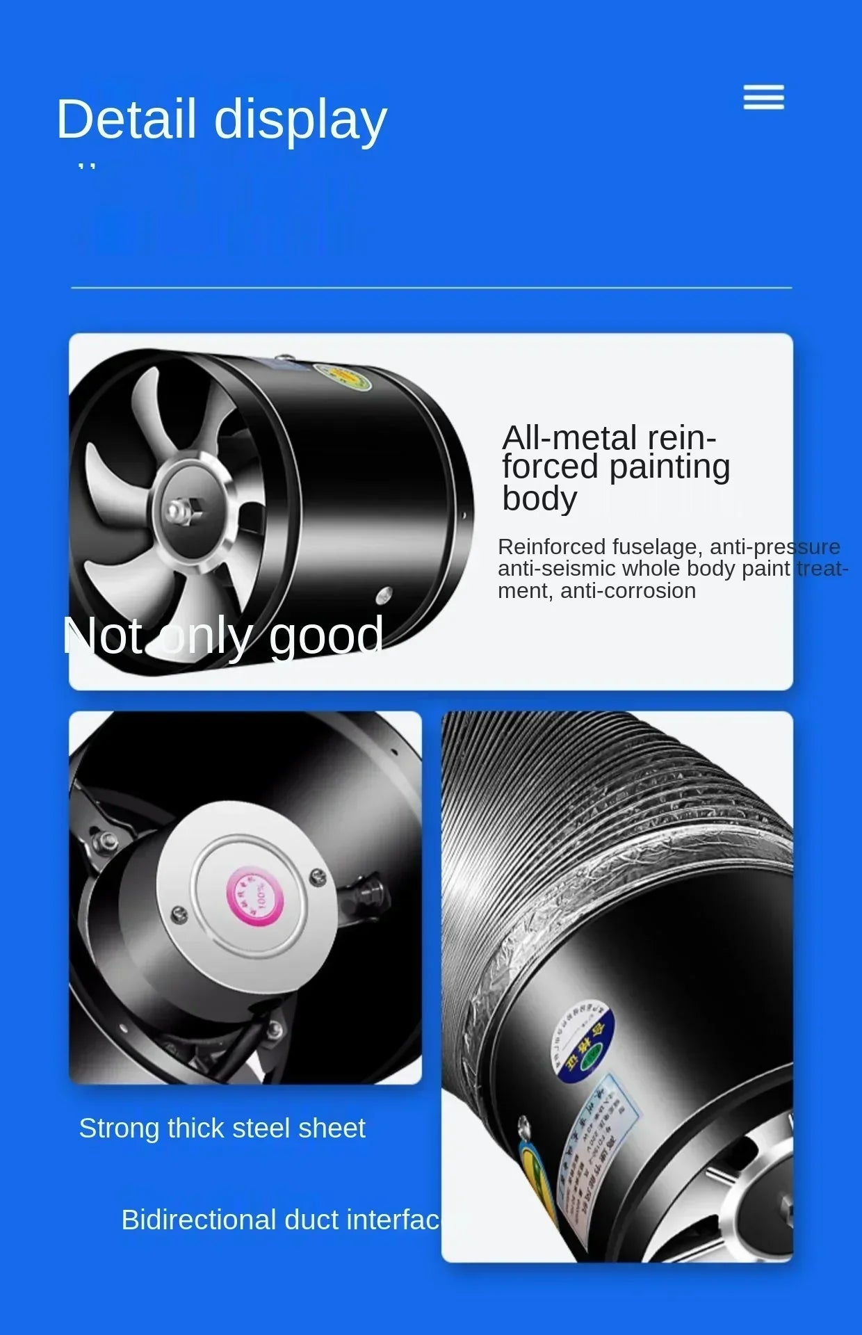 4''6''8'' Pipe kitchen toilet exhaust fan louver exhaust fan air ventilation ceiling booster Blower metal exhaust fan